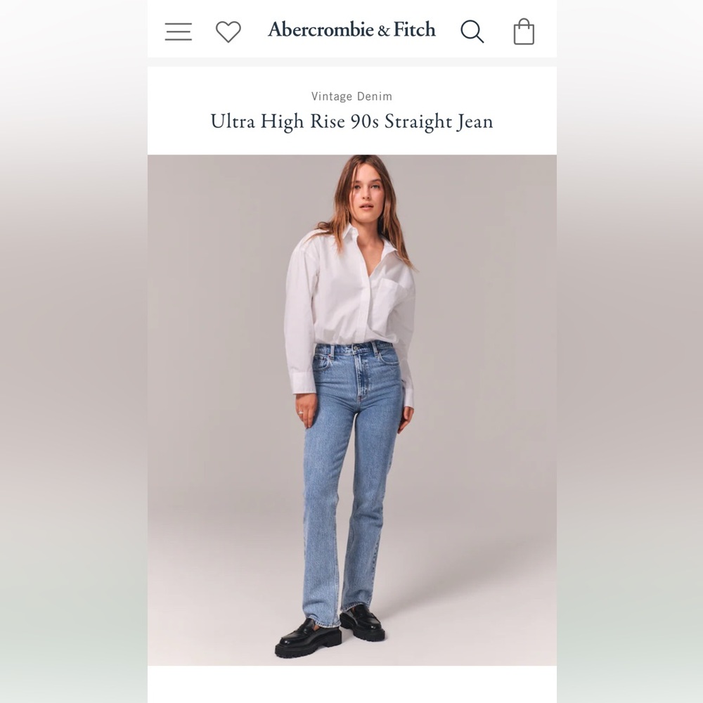 Abercrombie& Fitch The 90s Straight Ultra High Rise Jeans